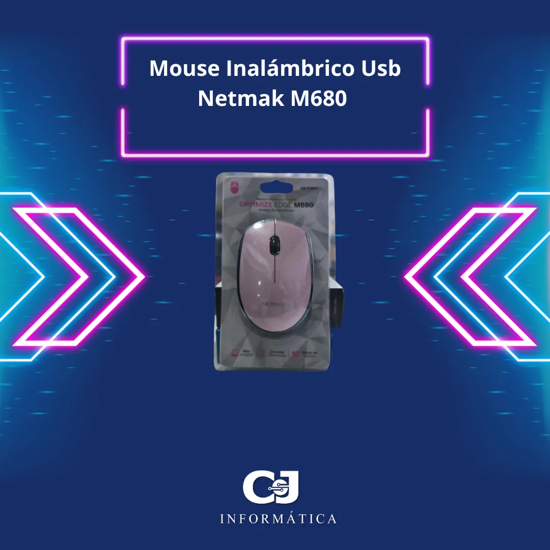 Mouse Inalámbrico Netmak M680 Rosa