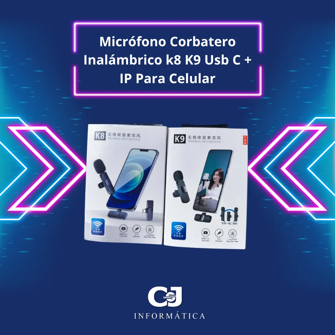 Micrófono Corbatero Inalámbrico K8 USB-C